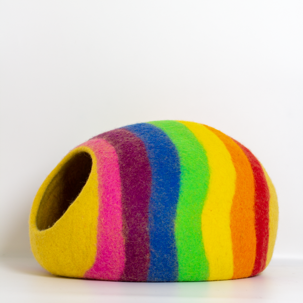 Felt Rainbow Cat Cave