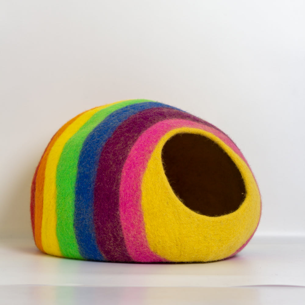 Felt Rainbow Cat Cave